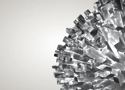 Vector abstract 3d crystal. a view of the roofs of the city, a large chaotic イラスト素材