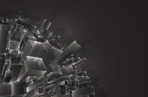 Vector abstract 3d crystal. a view of the roofs of the city, a large chaotic イラスト素材