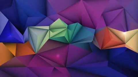 Vector Abstract 3D Geometric, Polygonal, Triangle pattern shape Stock Illustration