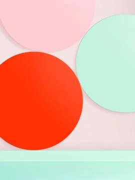 Vector Abstract 3D Illustration Minimal Geometric Studio Shot Background Stock Illustration