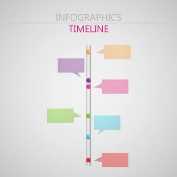 Vector abstract 3d paper infographic elements for print or web design. timeline Stock Illustration