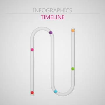 Vector abstract 3d paper infographic elements for print or web design. timeline Stock Illustration