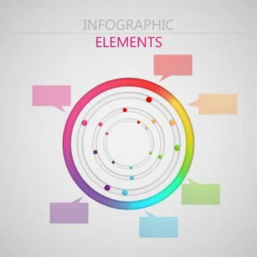 Vector abstract 3d paper infographic elements for print or web design. timeline Stock Illustration