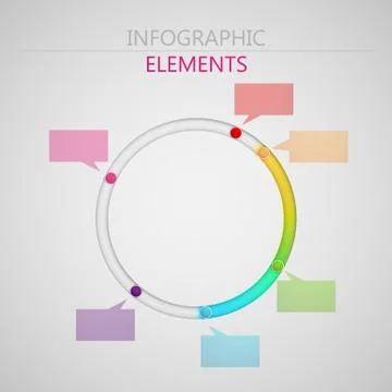 Vector abstract 3d paper infographic elements for print or web design. timeline Stock Illustration