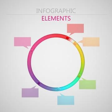 Vector abstract 3d paper infographic elements for print or web design. timeline Stock Illustration