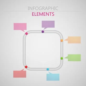 Vector abstract 3d paper infographic elements for print or web design. timeline Stock Illustration