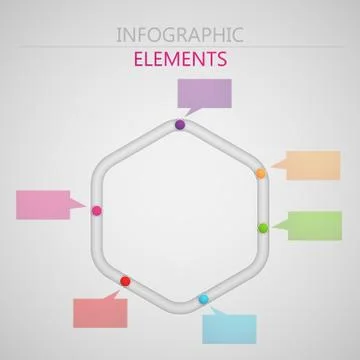 Vector abstract 3d paper infographic elements for print or web design. timeline Illustrazione stock