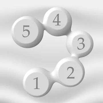 Vector abstract 3d paper infographic elements.Metaball infographics. Stock Illustration