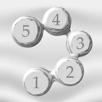 Vector abstract 3d paper infographic elements.Metaball infographics. Stock Illustration