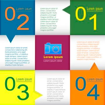 Vector abstract 3d paper infographics Stock Illustration