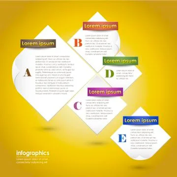 Vector abstract 3d paper infographics Stock Illustration