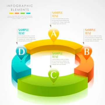 Vector abstract 3d paper infographics Illustrazione stock