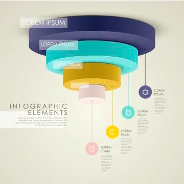 Vector abstract 3d pie chart infographic elements Illustrazione stock