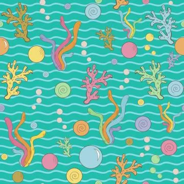 Vector abstract  algae pattern Stock Illustration