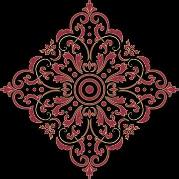 Vector abstract arabesque elements in indian mehndi style. Abstract arabesque Illustrazione stock