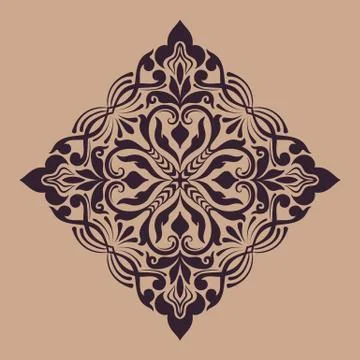 Vector abstract arabesque elements in indian mehndi style. Abstract arabesque Illustrazione stock