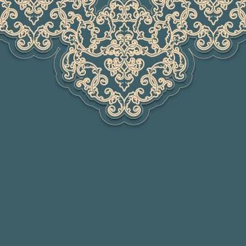 Vector abstract arabesque elements in indian mehndi style. Abstract arabesque イラスト素材