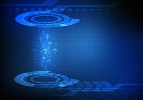 Vector : Abstract arrow and circle technology background Stock-Illustration