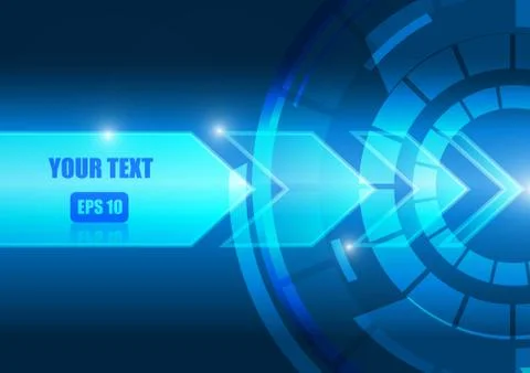 Vector : Abstract arrow and circle technology background Stock Illustration