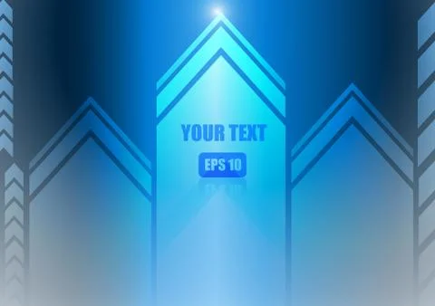 Vector : Abstract arrow and circle technology background Stock Illustration