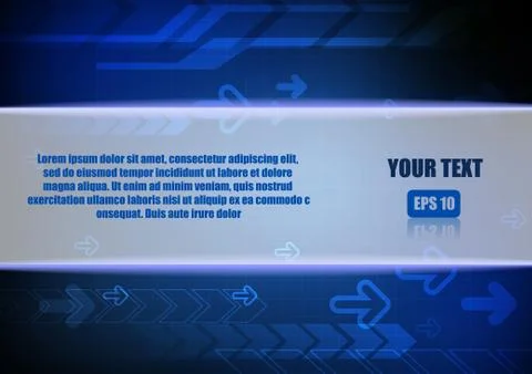 Vector : Abstract arrow and empty label technology background Stock Illustration