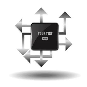 Vector : Abstract arrow and space for text Stock Illustration