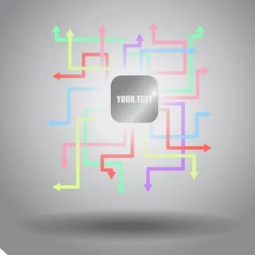 Vector : Abstract arrow and space for text Stock Illustration