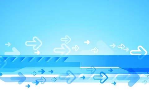 Vector : Abstract arrow with blue background Stock Illustration