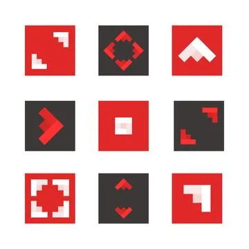 Vector abstract arrow logo design elements Stock Illustration