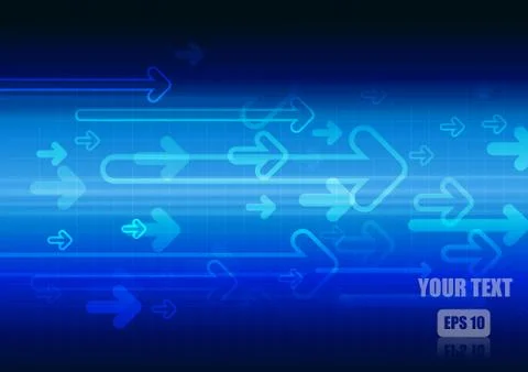 Vector : Abstract arrow technology background Stock Illustration