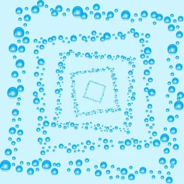 Vector abstract background. Air bubbles in water. Illustrazione stock