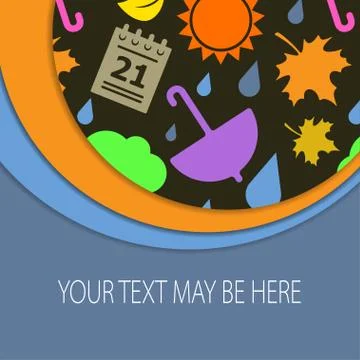 Vector abstract background with autumn Stock Illustration