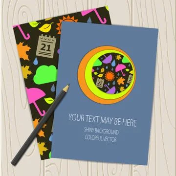 Vector abstract background with autumn Stock Illustration