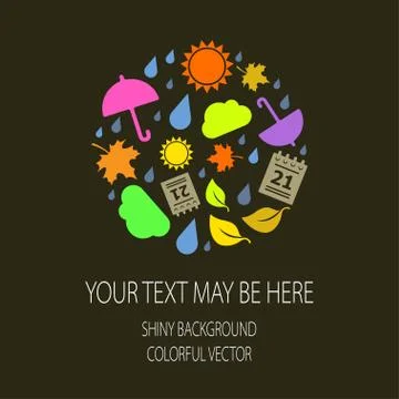 Vector abstract background with autumn Stock Illustration