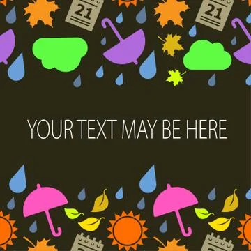 Vector abstract background with autumn Stock Illustration