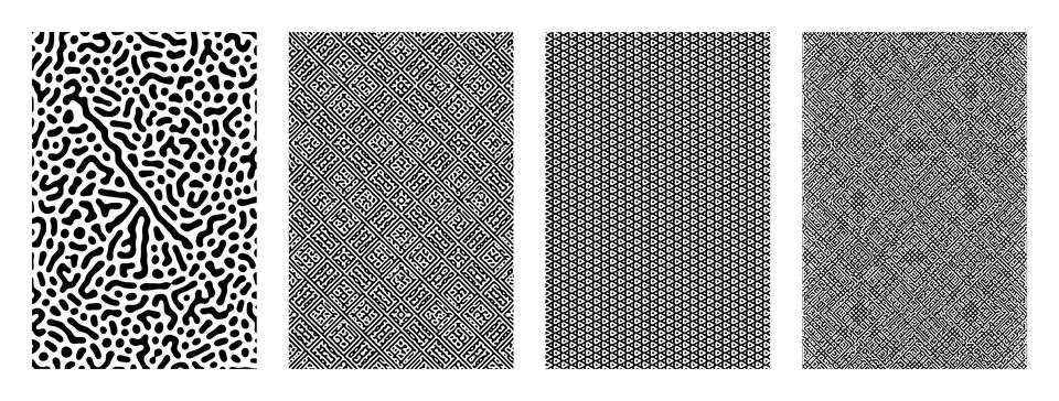 Vector abstract background bio diffusion. black and white organic pattern Stock Illustration