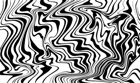 Vector abstract background black stripes zebra print effect on white background Stock Illustration