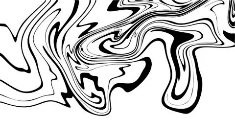 Vector abstract background black stripes zebra print effect on white . Fluid art Stock Illustration