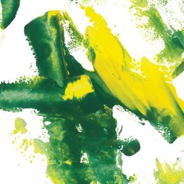 Vector abstract background brush stroke hand painted with acrylic paint, yell Stock Illustration