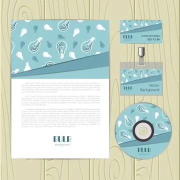 Vector abstract background with bulb Stock Illustration