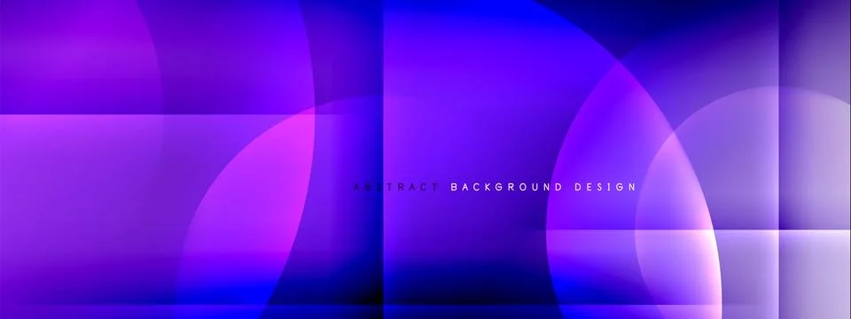 Vector abstract background - circle and cross on fluid gradient with shadows and 库存插图