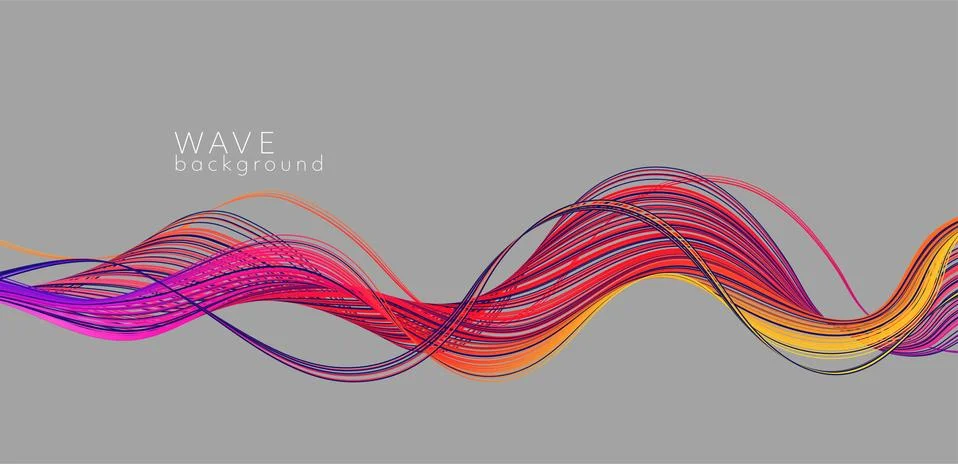 Vector abstract background with color abstract wave Illustrazione stock
