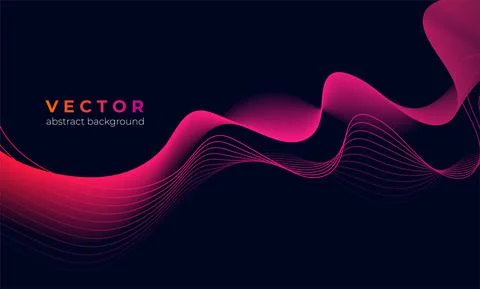 Vector abstract background with color abstract wave Illustrazione stock