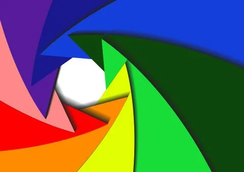 Vector : Abstract background with color wheel aperture Illustrazione stock