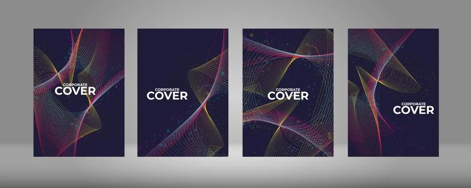 Vector abstract background with colored dynamic waves, lines. Wave flow. イラスト素材