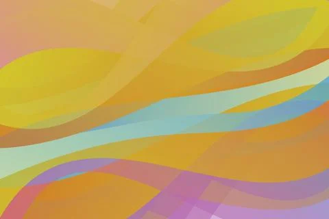 Vector abstract background with colorful wavy shapes Stock Illustration