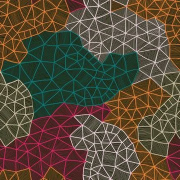 Vector abstract background - cool cell structure, constellation seamless patt Stock Illustration