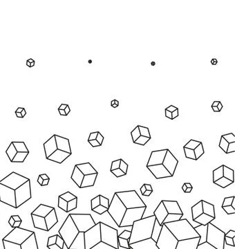 Vector abstract background with cube cell. Modern technology illustration wit 스톡 일러스트