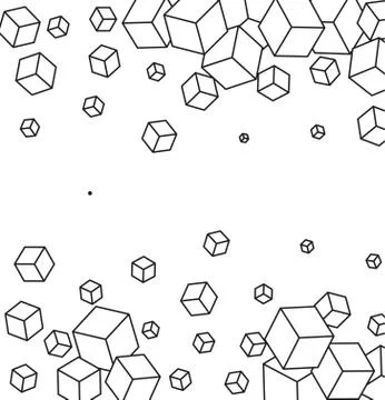 Vector abstract background with cube cell. Modern technology illustration wit 스톡 일러스트