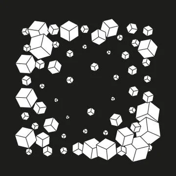 Vector abstract background with cube cell. Modern technology illustration wit 스톡 일러스트